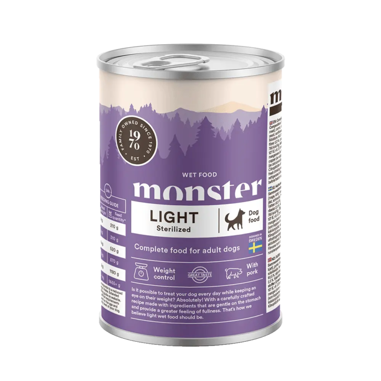 Monster Dog Adult Light/ Sterilized-märkäruoka 400g