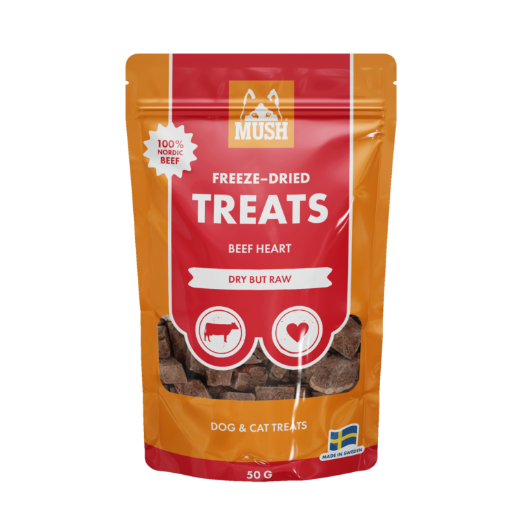 MUSH Treat Pakastekuivattu Naudan Sydän 50g