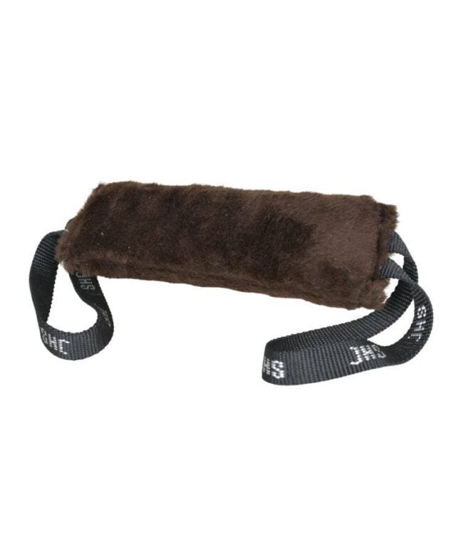 JHS Hundesport - Plyysipatukka 8cm x 25cm, 2 kahvaa ruskea/harmaa